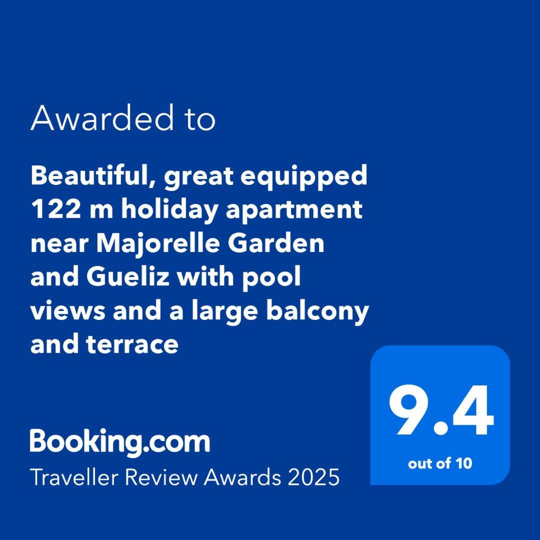 Beautiful, Great Equipped 122 M Holiday Apartment Near Majorelle Garden And Gueliz With Pool Views And A Large Balcony And Terrace 마라케시 외부 사진